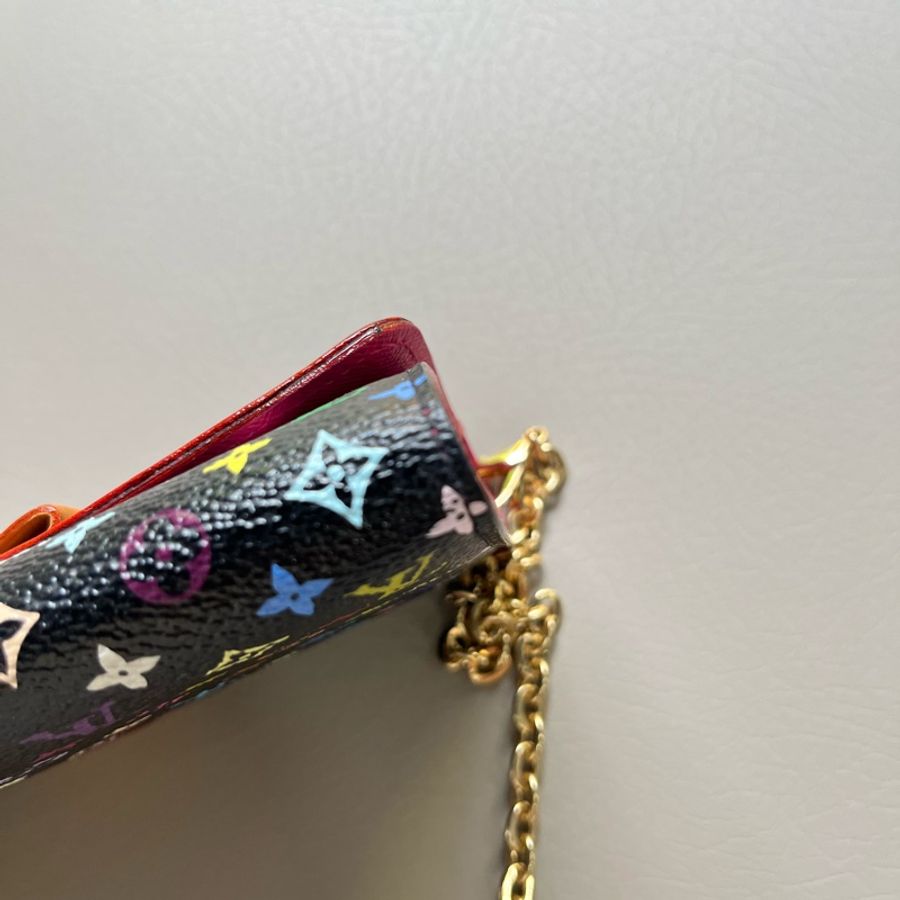 LV 限量款村上隆黑彩長夾-7