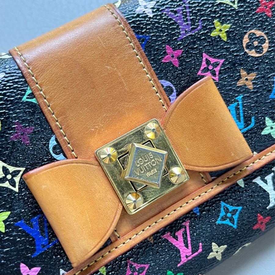 LV 限量款村上隆黑彩長夾-21