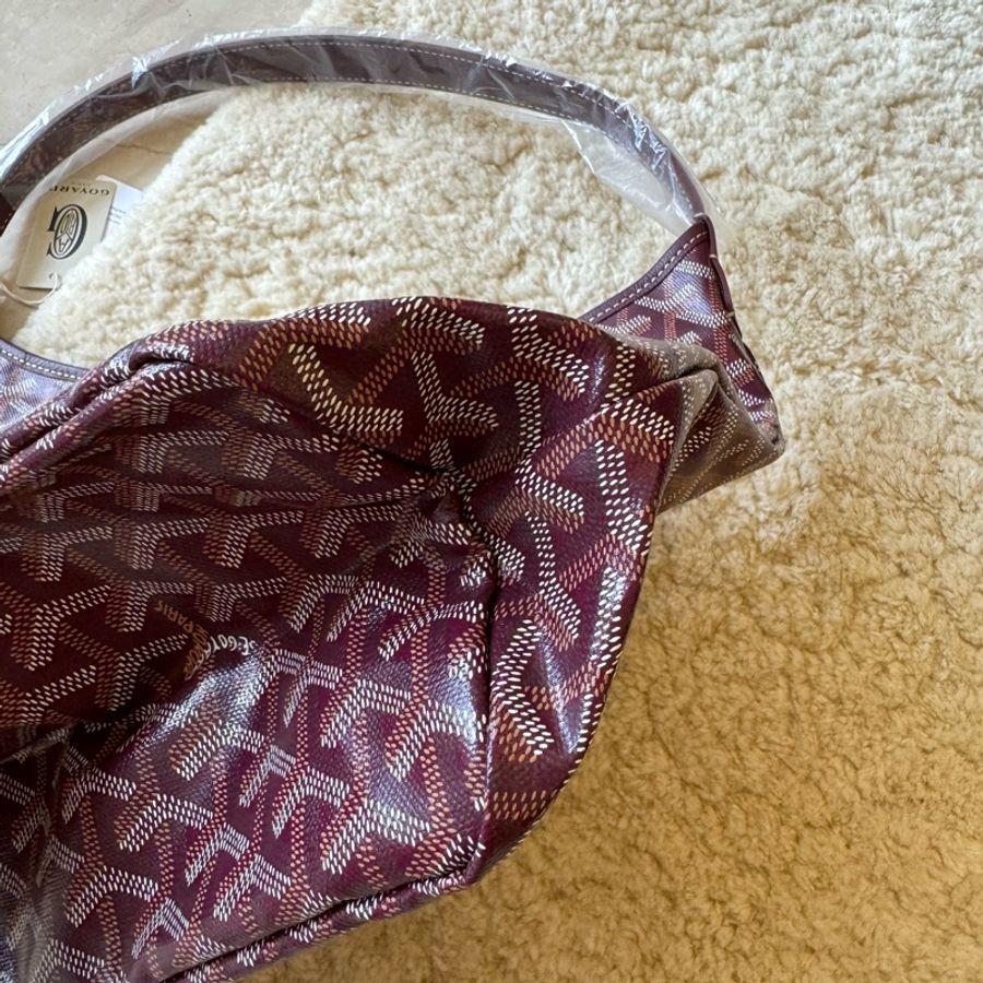 特價92800 全新goyard hobo bag 酒紅色-12