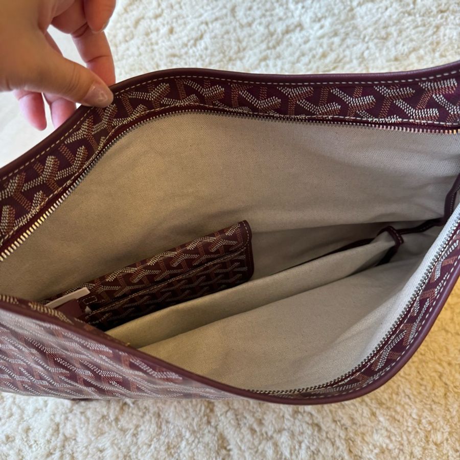 特價92800 全新goyard hobo bag 酒紅色-17