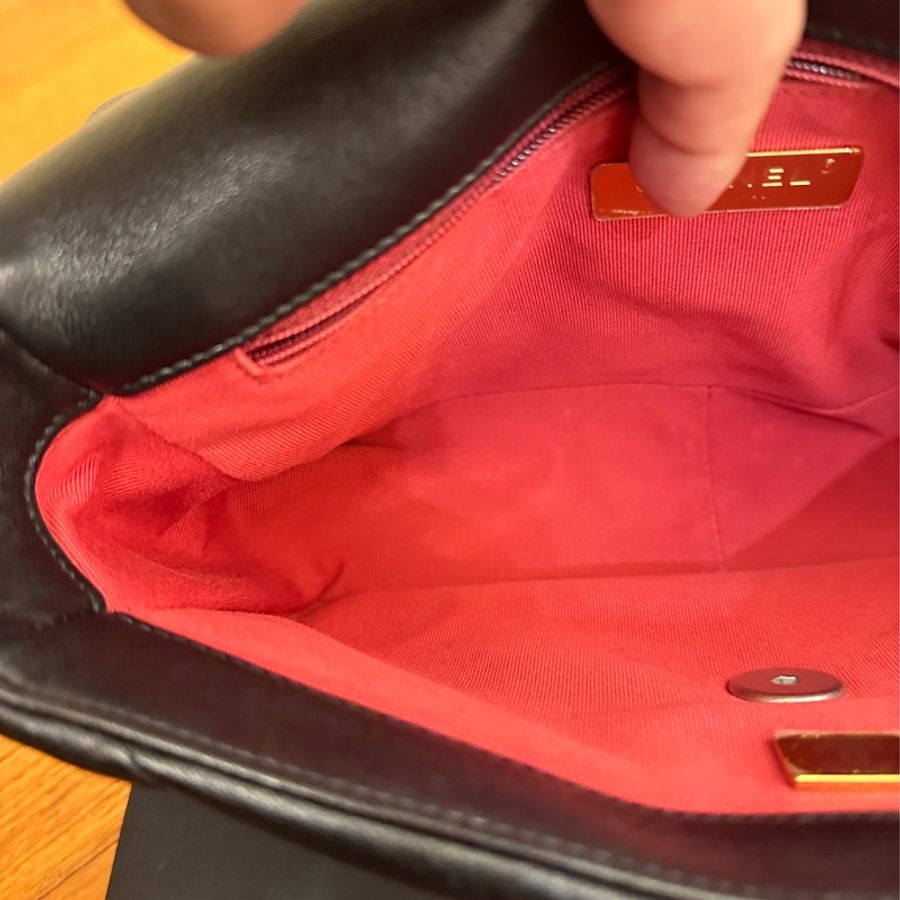 CHANEL 黑菱格19銀釦26-18