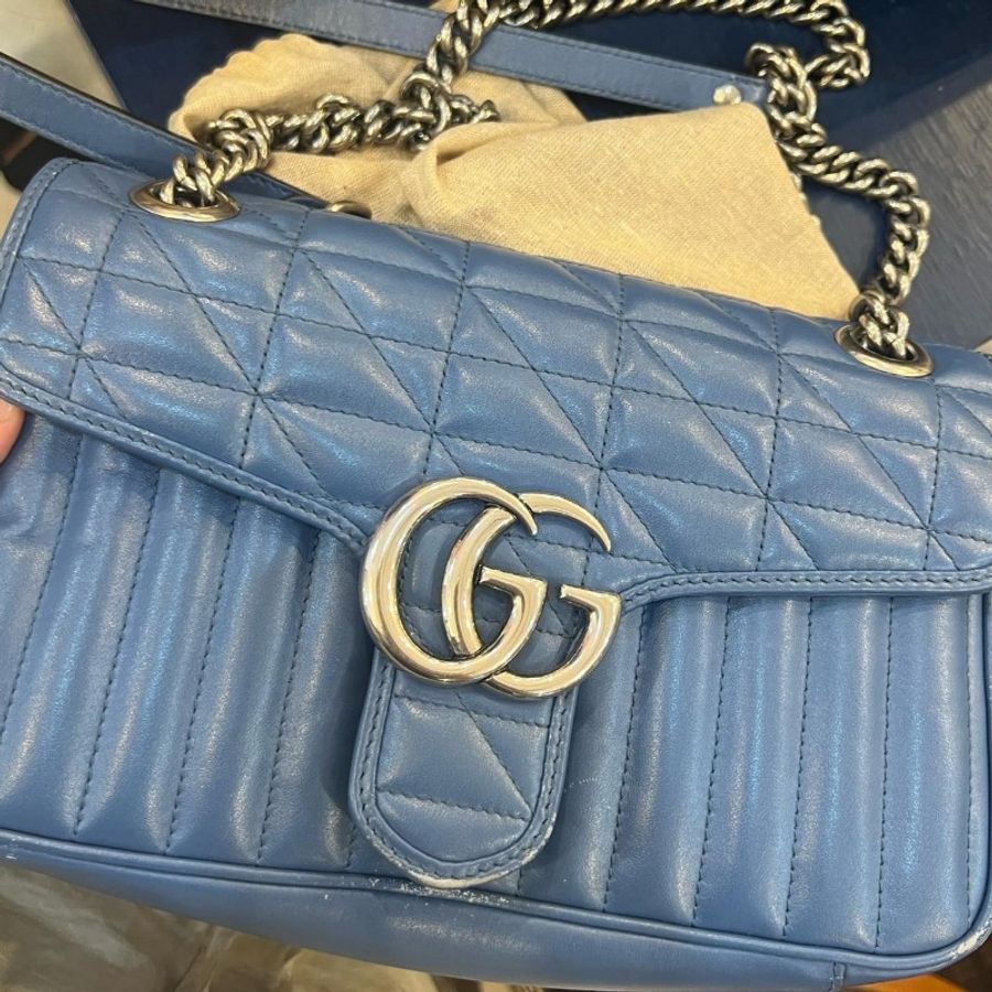 Gucci 馬夢鏈條扣式斜背/肩背中古包-2
