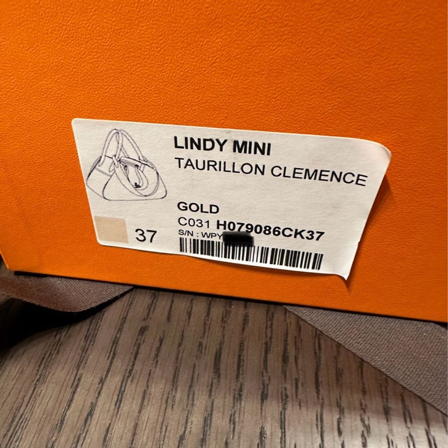 愛馬仕Hermes 全新mini Lindy W刻印 2024/7/13台灣專櫃購入-9