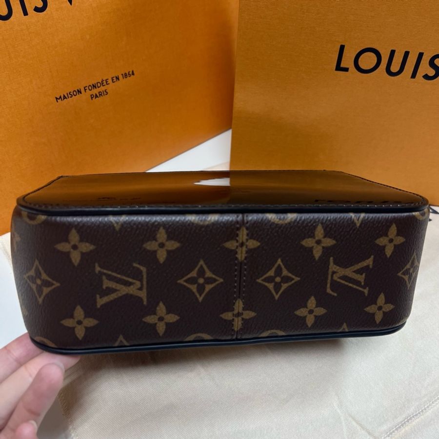 Louis Vuitton LV CHERRYWOOD BB 老花黑色漆皮 手提/斜背包M51953-7
