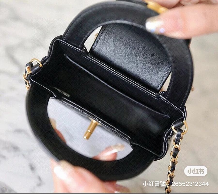 Chanel 全新 🔥現貨 mini Kelly 牛皮 黑金  (B01)-4