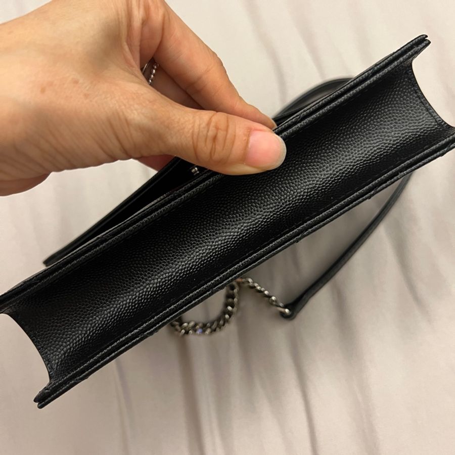 YSL 🌟聖羅蘭woc 19公分 百搭時髦不退流行鏈條包 信封包-6