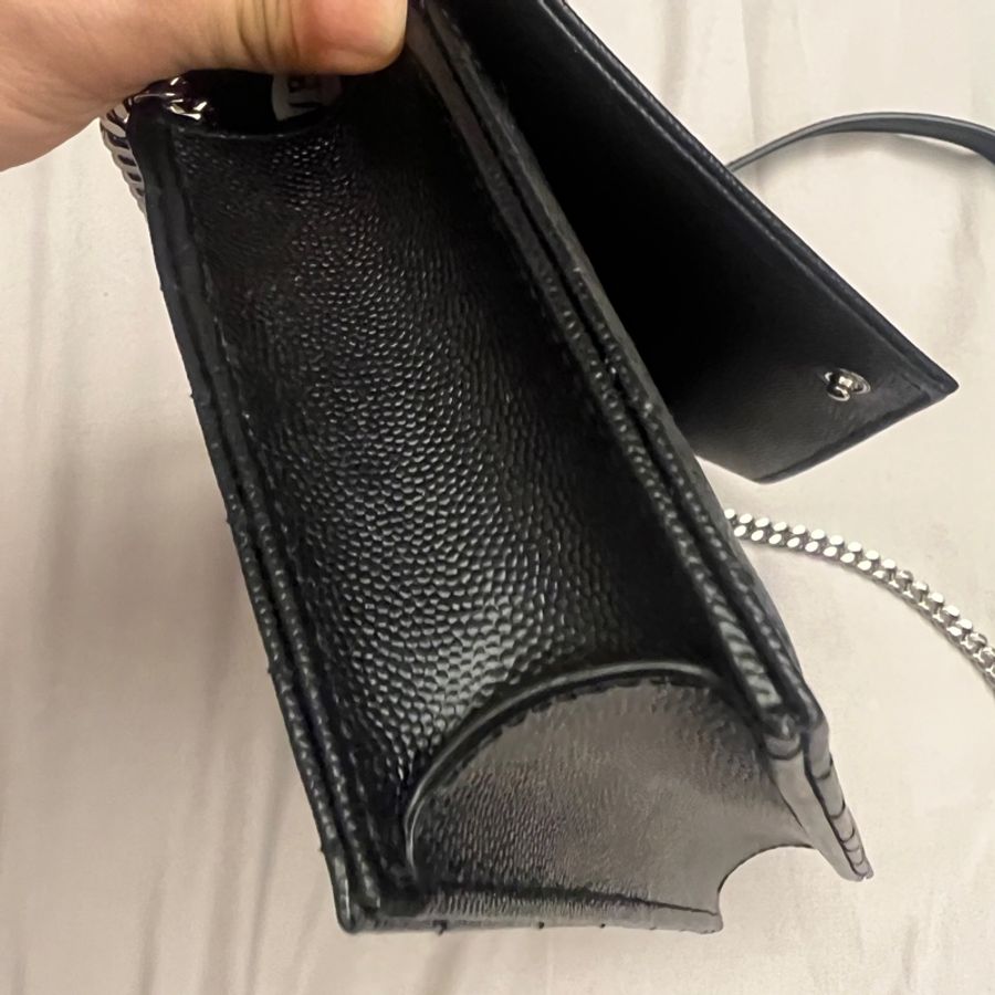 YSL 🌟聖羅蘭woc 19公分 百搭時髦不退流行鏈條包 信封包-9