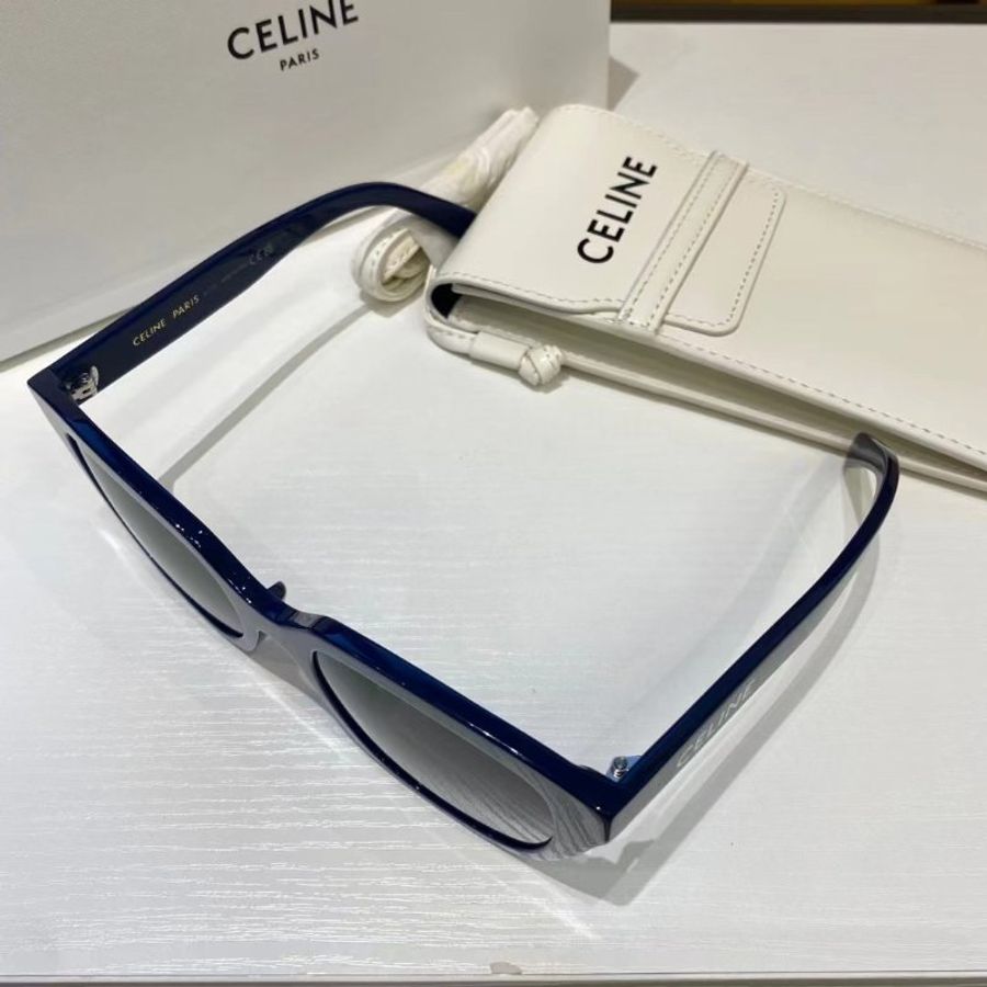 Celine💙爆款藍色字母方框CL40198 太陽眼鏡 送手機包-4