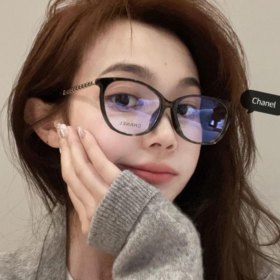 Chanel CH3408 c714 平光眼鏡白鹿同款 玳瑁色 全新全配-0
