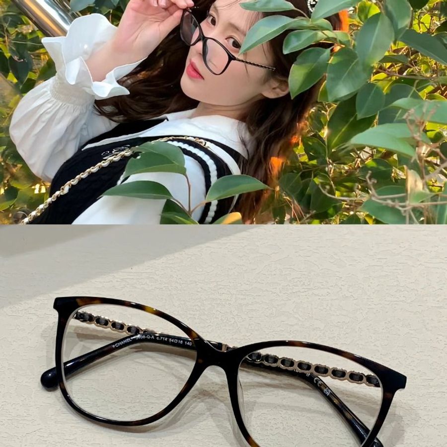 Chanel CH3408 c714 平光眼鏡白鹿同款 玳瑁色 全新全配-2