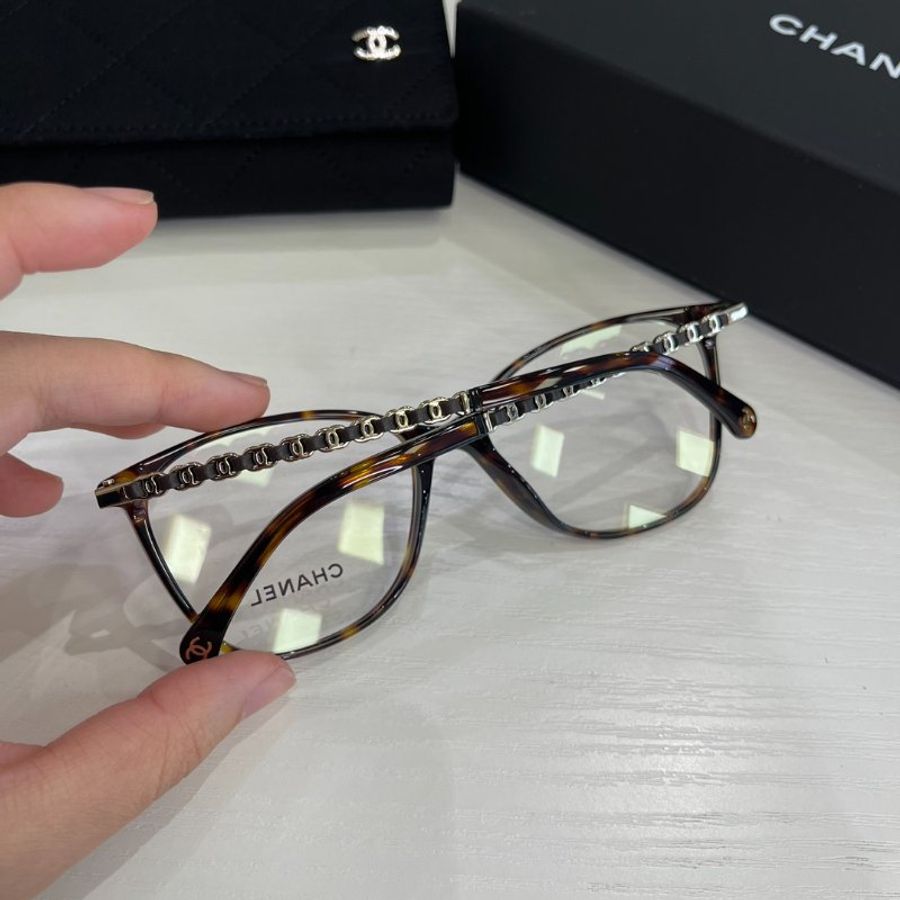 Chanel CH3408 c714 平光眼鏡白鹿同款 玳瑁色 全新全配-5