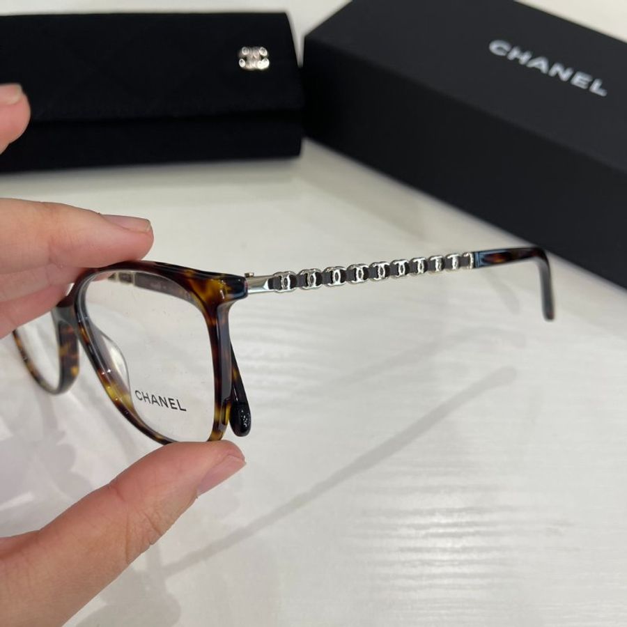 Chanel CH3408 c714 平光眼鏡白鹿同款 玳瑁色 全新全配-6