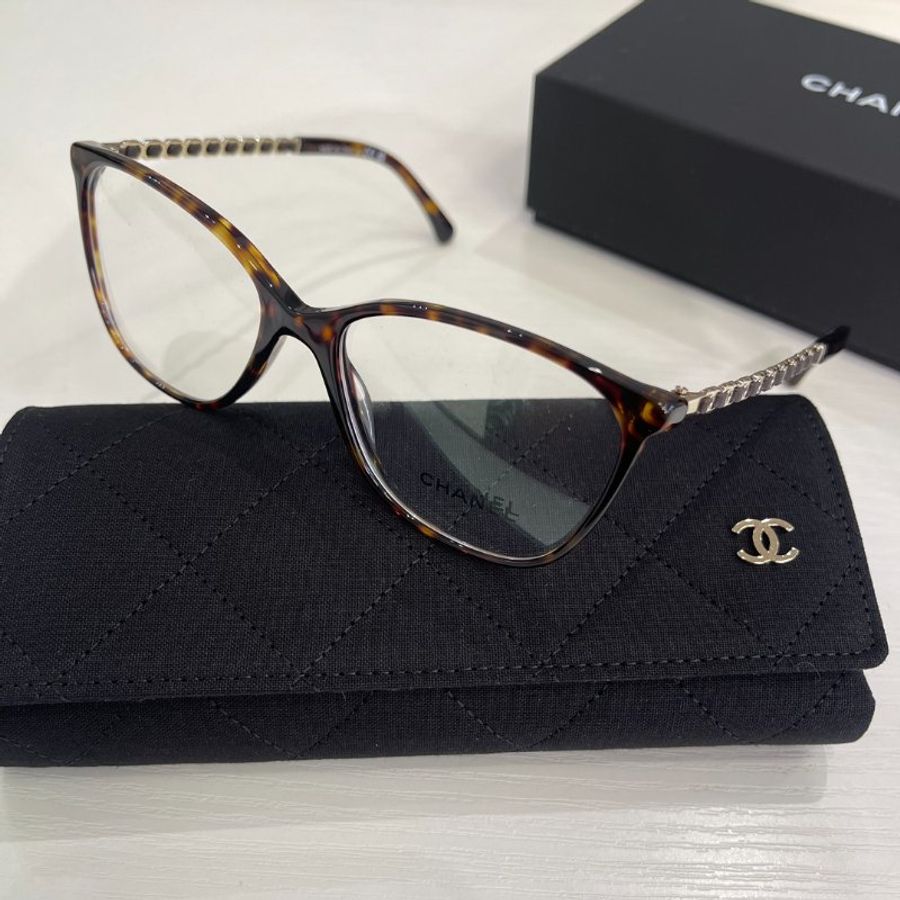 Chanel CH3408 c714 平光眼鏡白鹿同款 玳瑁色 全新全配-7