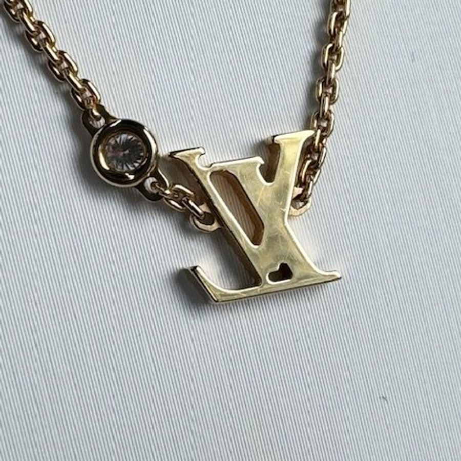 Louis Vuitton 路易威登 18K 黃金 單鑽 項鏈-7