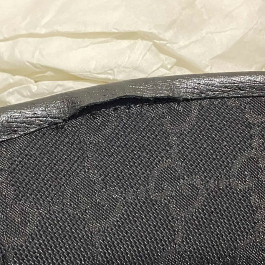 GUCCI 古馳雙G LOGO帆布漁夫帽 黑老花 老花帆布 漁夫帽 水桶帽 老帽 帽子 草帽 遮陽帽 帆布帽 戶外帽-14