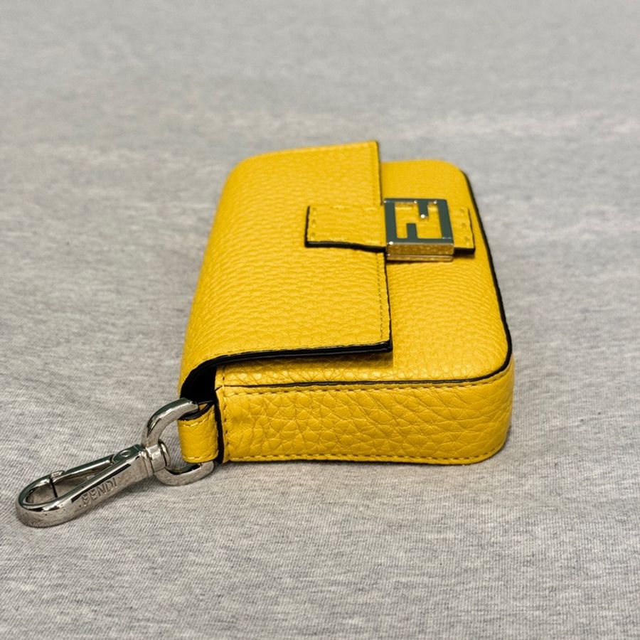 FENDI Flat Baguette Micro Yellow-7
