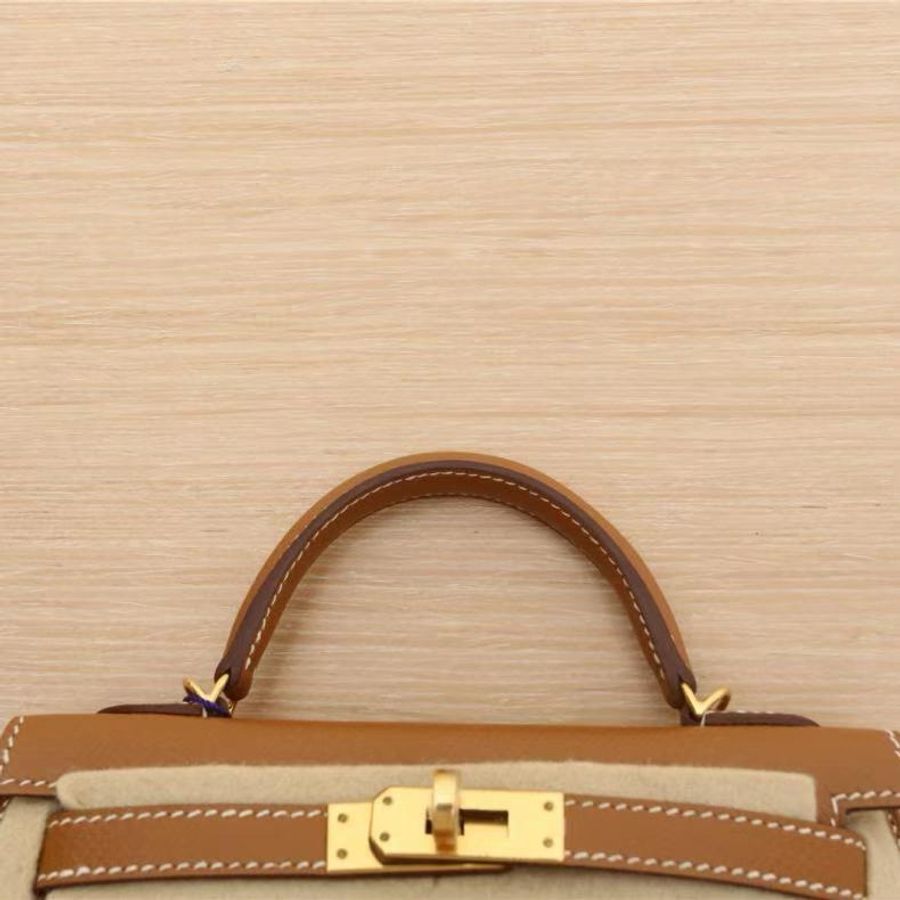 HERMES(愛馬仕) Mini Kelly 二代 19cm 37金棕色 Epsom皮 D刻 金扣-5