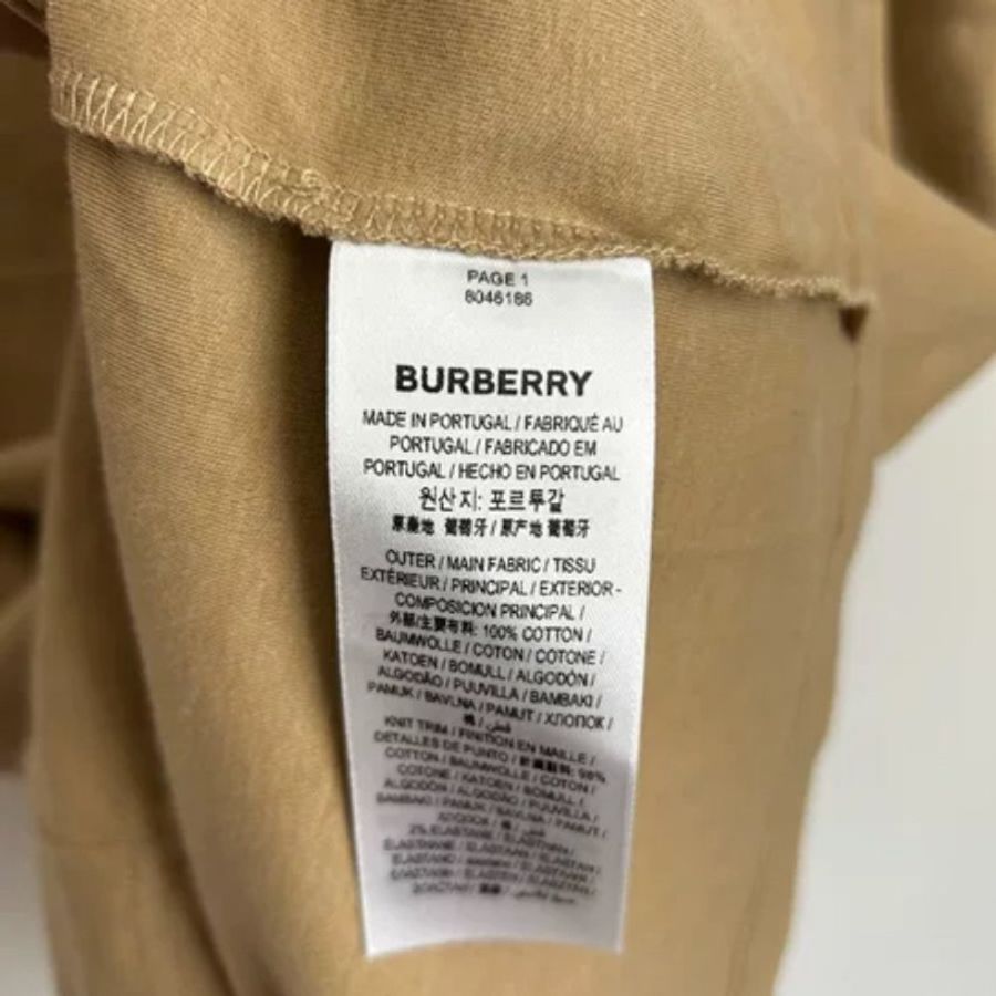 Burberry棕色短袖t恤 僅試穿 尺寸M 胸圍118 衣長74-2