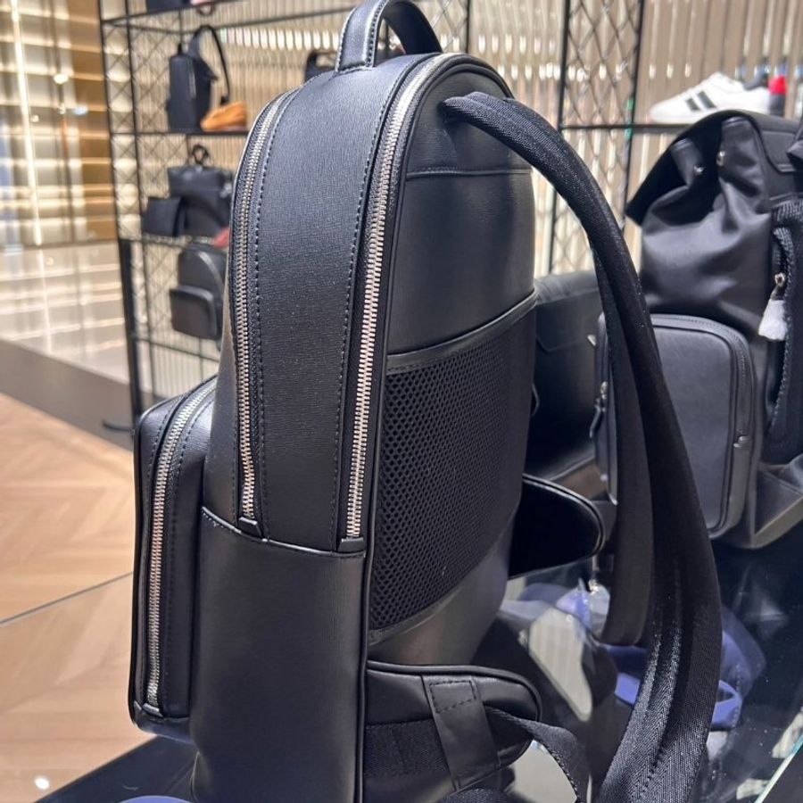 Bally 男款 Mythos 紅白條紋後背包 黑色《2024季度★全新商品 》-1