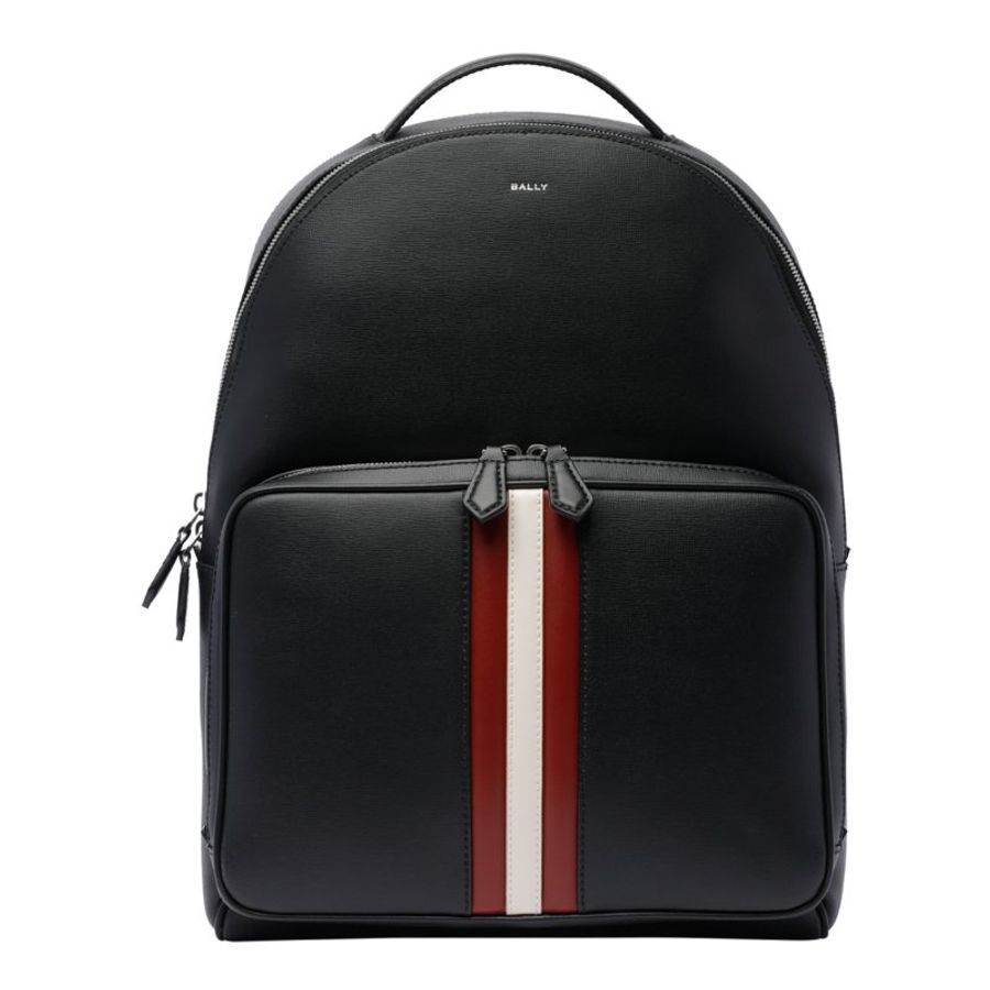 Bally 男款 Mythos 紅白條紋後背包 黑色《2024季度★全新商品 》-5