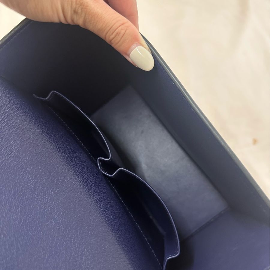 HERMES愛馬仕秀款方盒子包cinhetic金釦墨水藍金釦y刻山羊皮-10