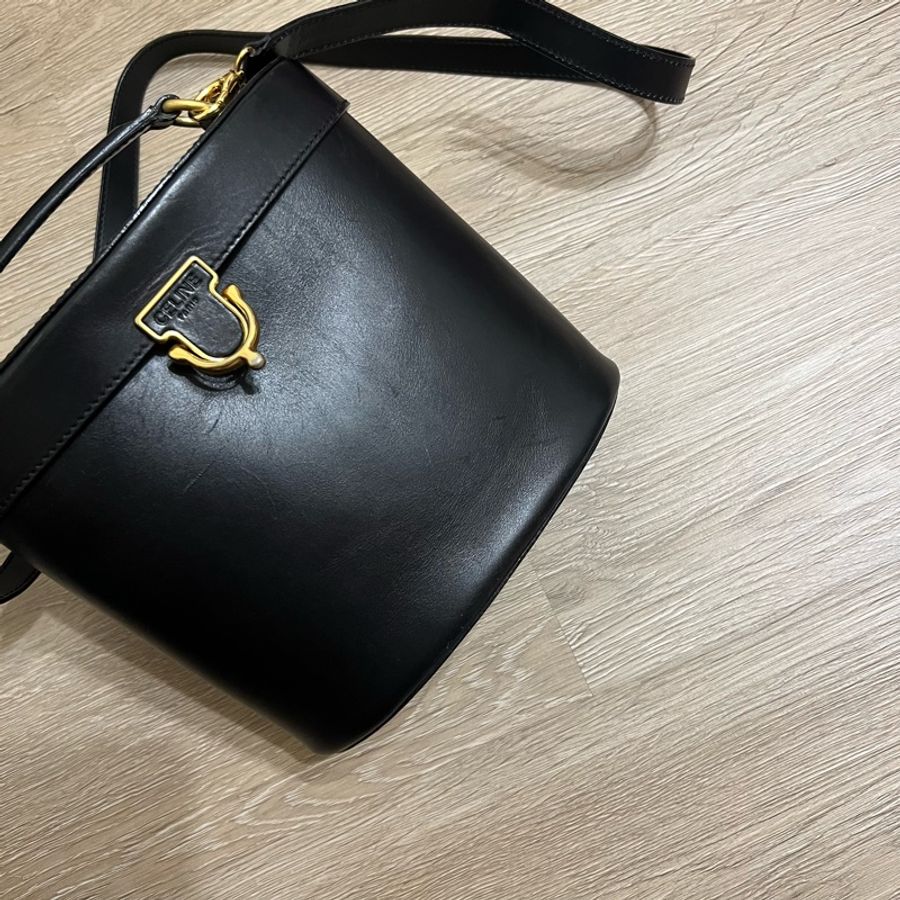 瑞奇二手精品 celine 萬用包 19x20 側背 方盒子 美品-1