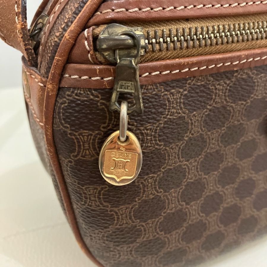Celine Vintage Macadam shoulder Bag 中古凱旋門手袋-4