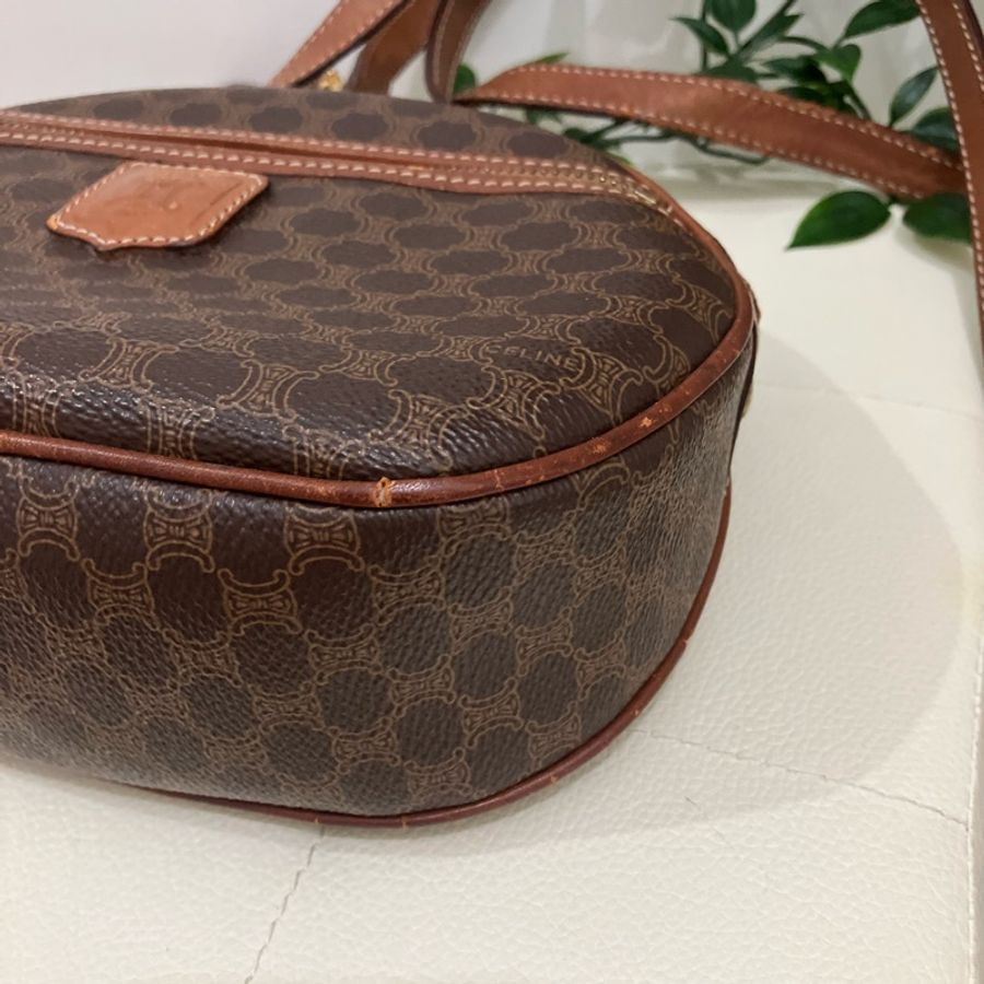 Celine Vintage Macadam shoulder Bag 中古凱旋門手袋-11