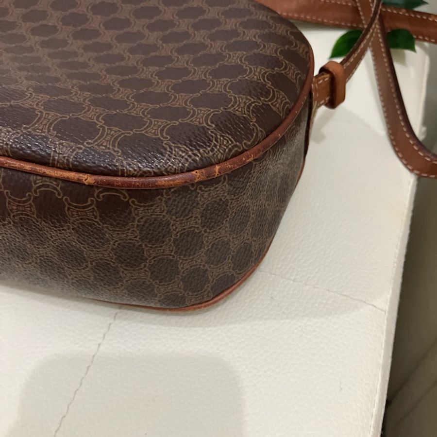 Celine Vintage Macadam shoulder Bag 中古凱旋門手袋-13