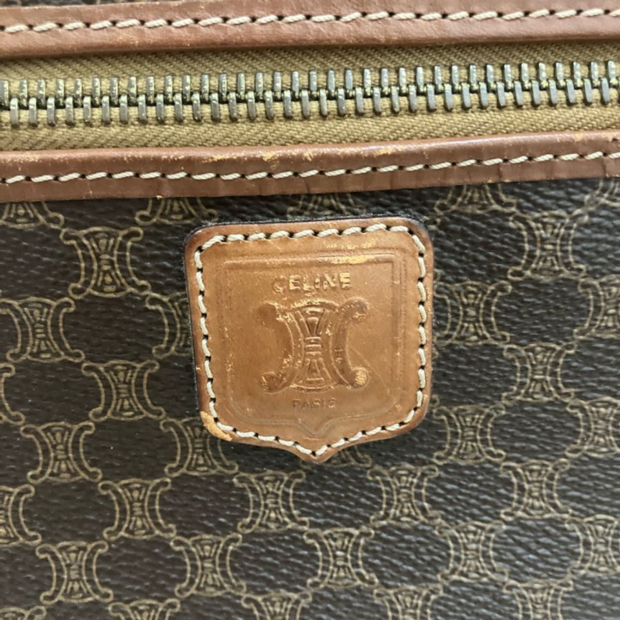 Celine Vintage Macadam shoulder Bag 中古凱旋門手袋-14