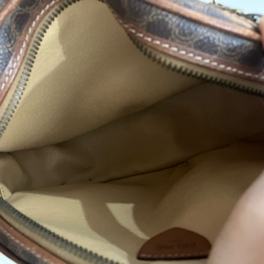 Celine Vintage Macadam shoulder Bag 中古凱旋門手袋-9