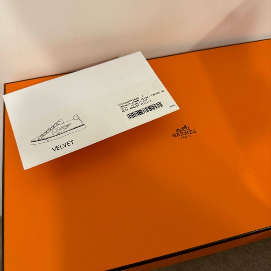 Hermes 絕版翅膀 麂皮 帆布鞋-14