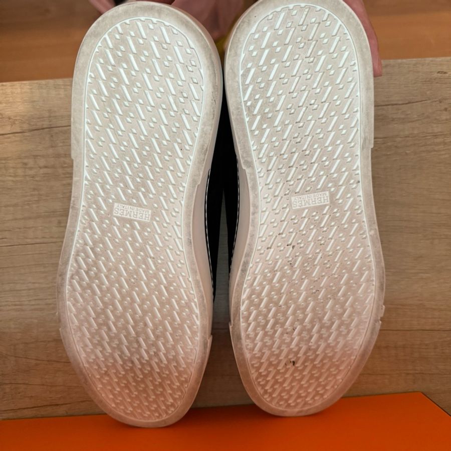 Hermes 絕版翅膀 麂皮 帆布鞋-15