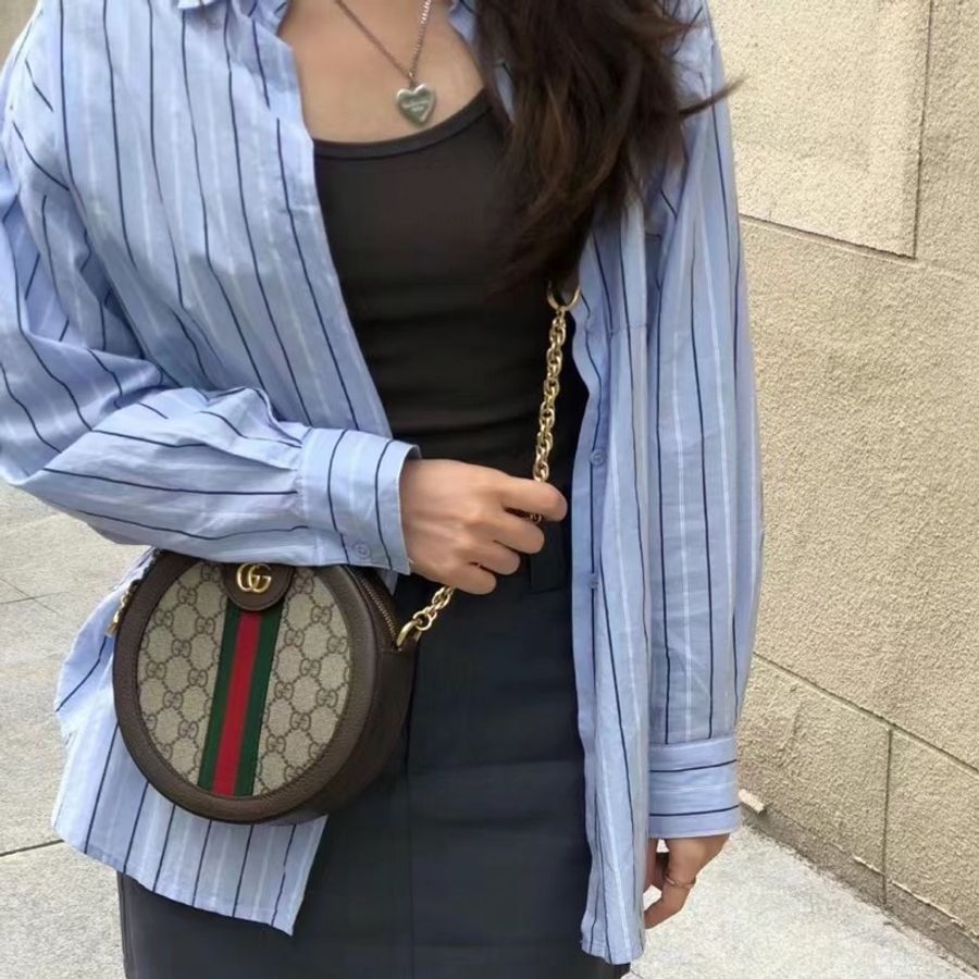 Gucci Ophidia 老花圓餅包🤎98新🆕-1
