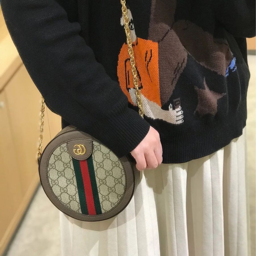 Gucci Ophidia 老花圓餅包🤎98新🆕-11