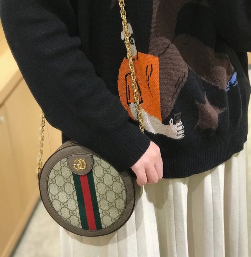 Gucci Ophidia 老花圓餅包🤎98新🆕-5