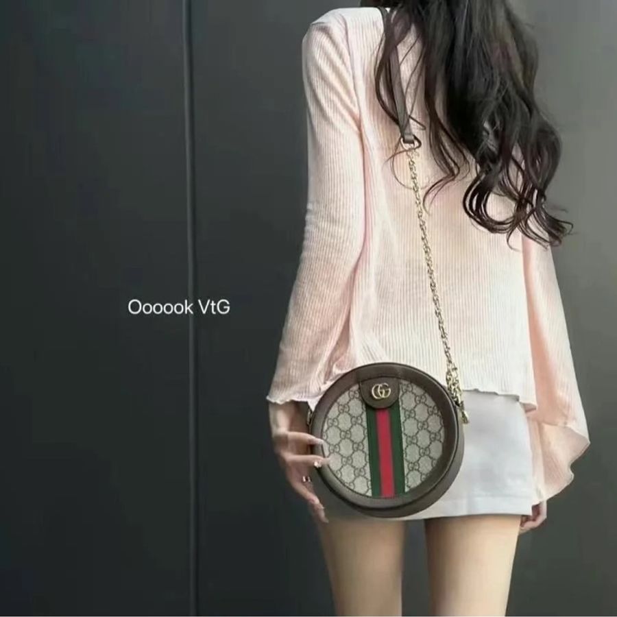 Gucci Ophidia 老花圓餅包🤎98新🆕-6