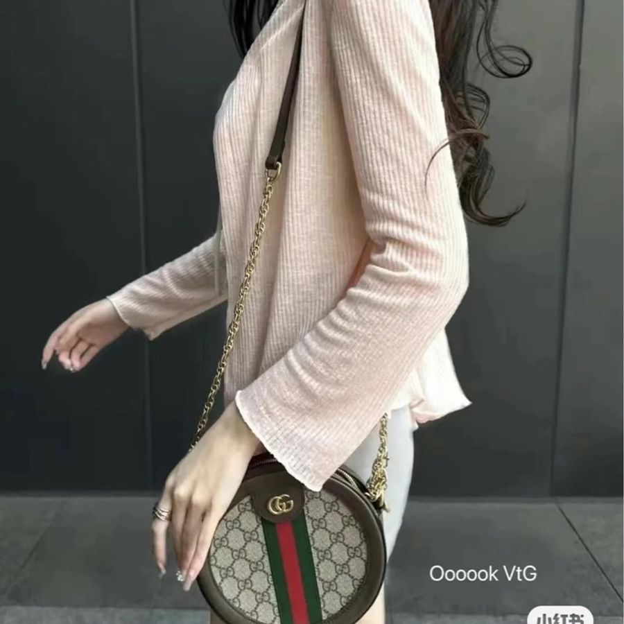 Gucci Ophidia 老花圓餅包🤎98新🆕-7
