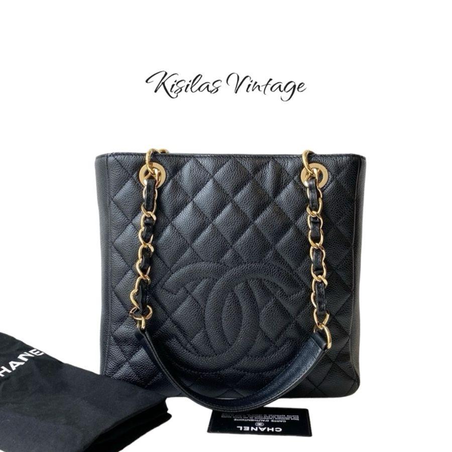 Chanel Caviar PST 金-0