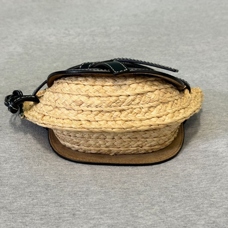 LOEWE Mini Gate Raffia Crossbody Bag-5