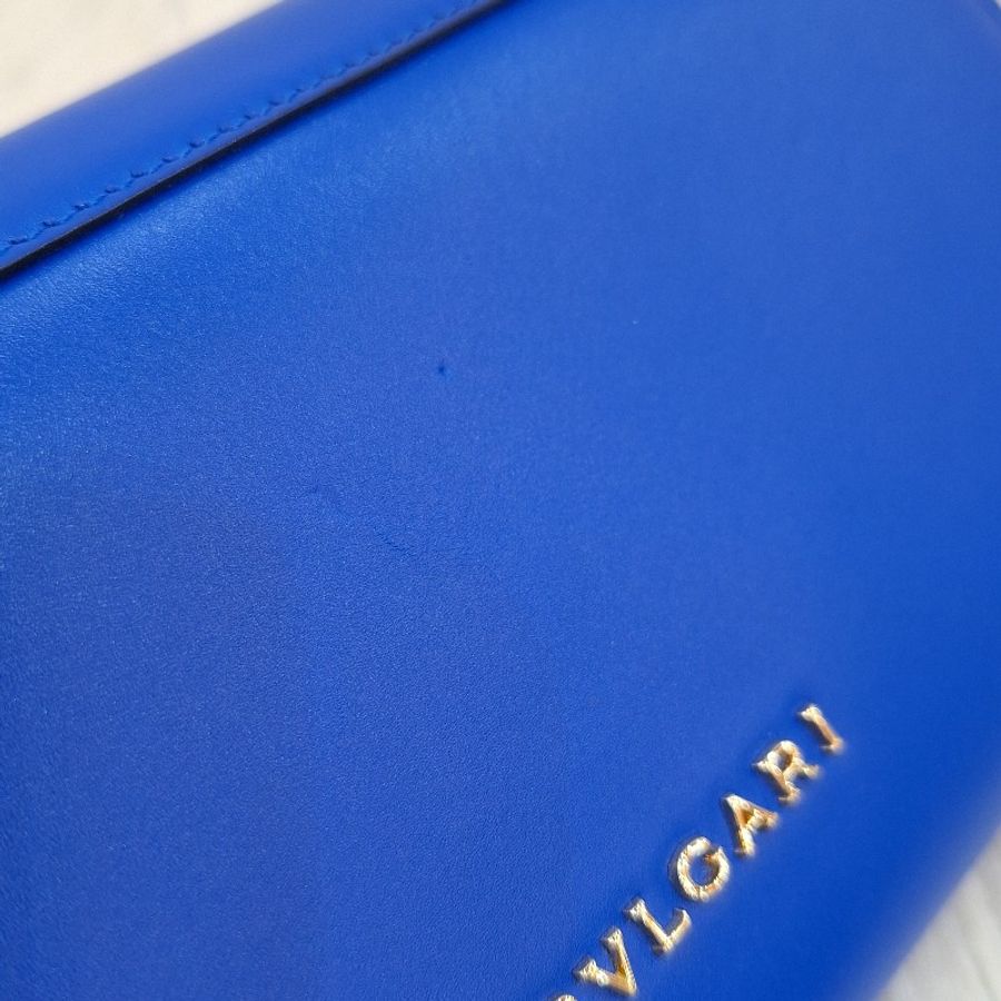 特價中Bvlgari SERPENTI 寶格麗蛇頭 閃電藍牛皮長夾/手拿包-18