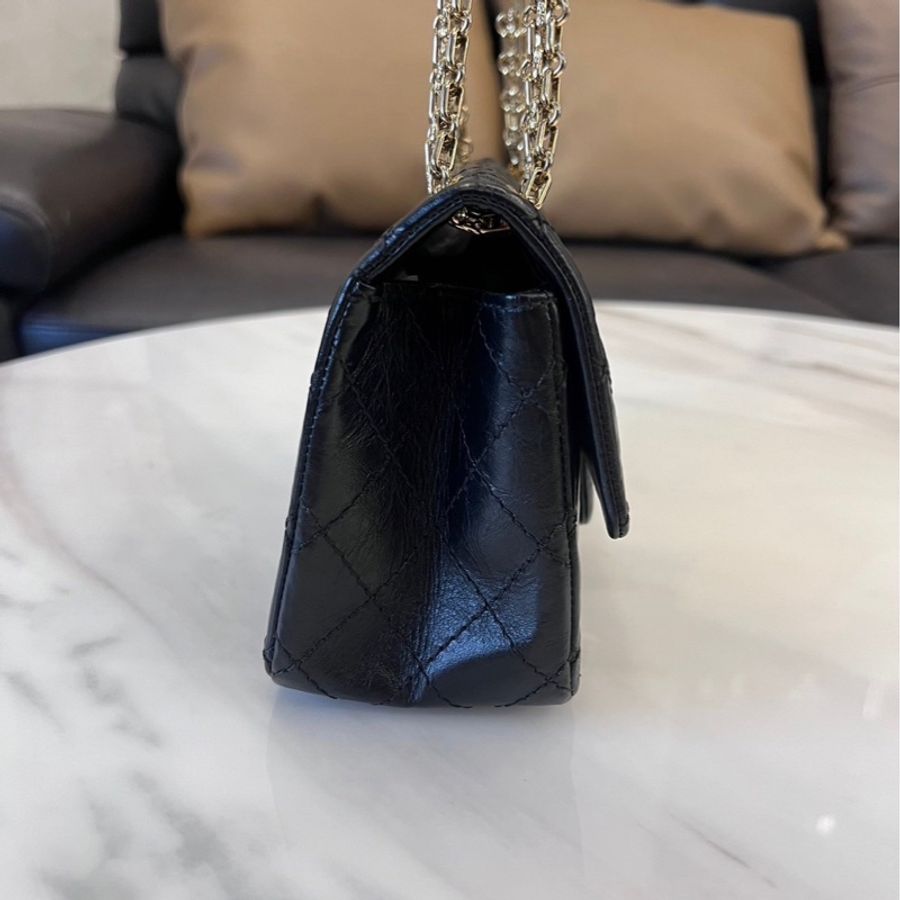 Chanel 2.55 mini 黑色金釦-8