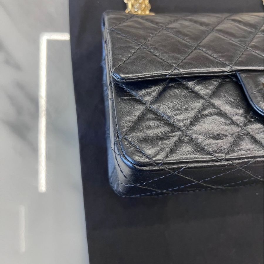 Chanel 2.55 mini 黑色金釦-13