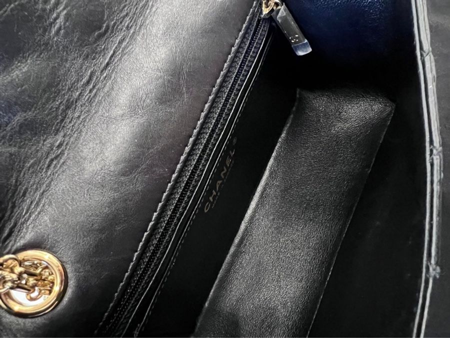 Chanel 2.55 mini 黑色金釦-18