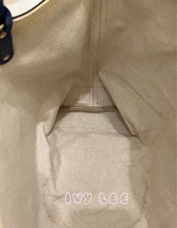 GUCCI 247209 Graft系列經典雙G緹花橫式托特包 附皮革萬用袋 子母包 藍色邊 二手精品-5