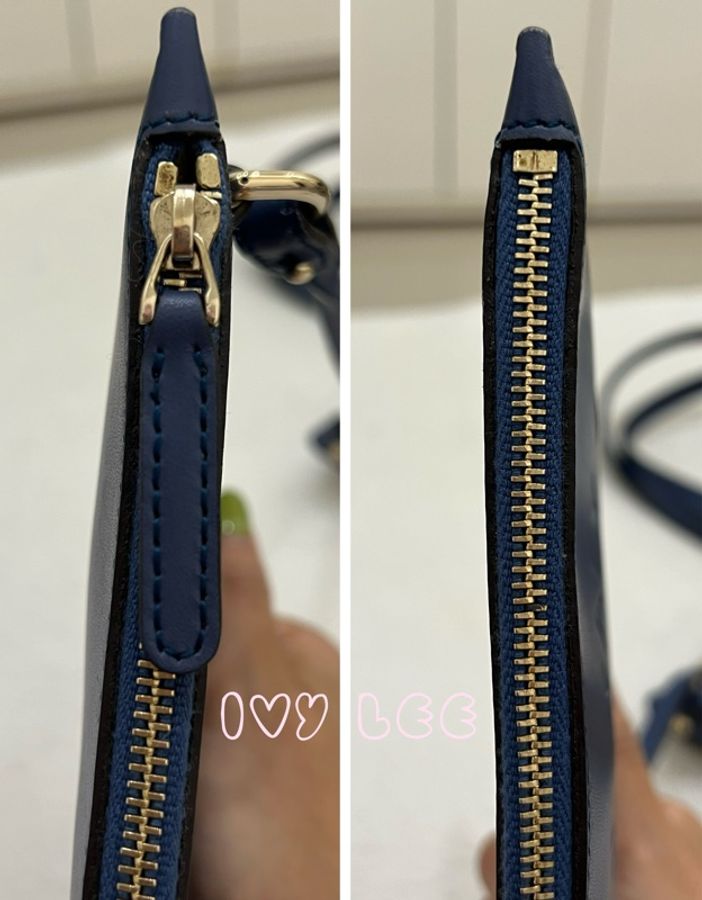 GUCCI 247209 Graft系列經典雙G緹花橫式托特包 附皮革萬用袋 子母包 藍色邊 二手精品-24