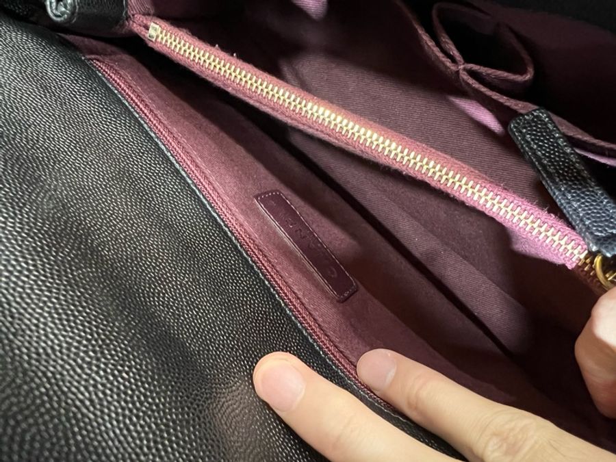 Chanel A92991 黑色 荔枝皮 金釦 Coco Handle 28 手提包 肩背包 公事包-17