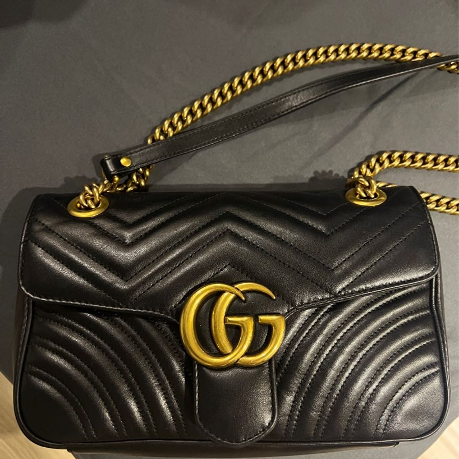 Gucci Marmont 系列 26cmx12cm GG仿舊金扣 (🇮🇹義大利本店親自購入保證真品）-1
