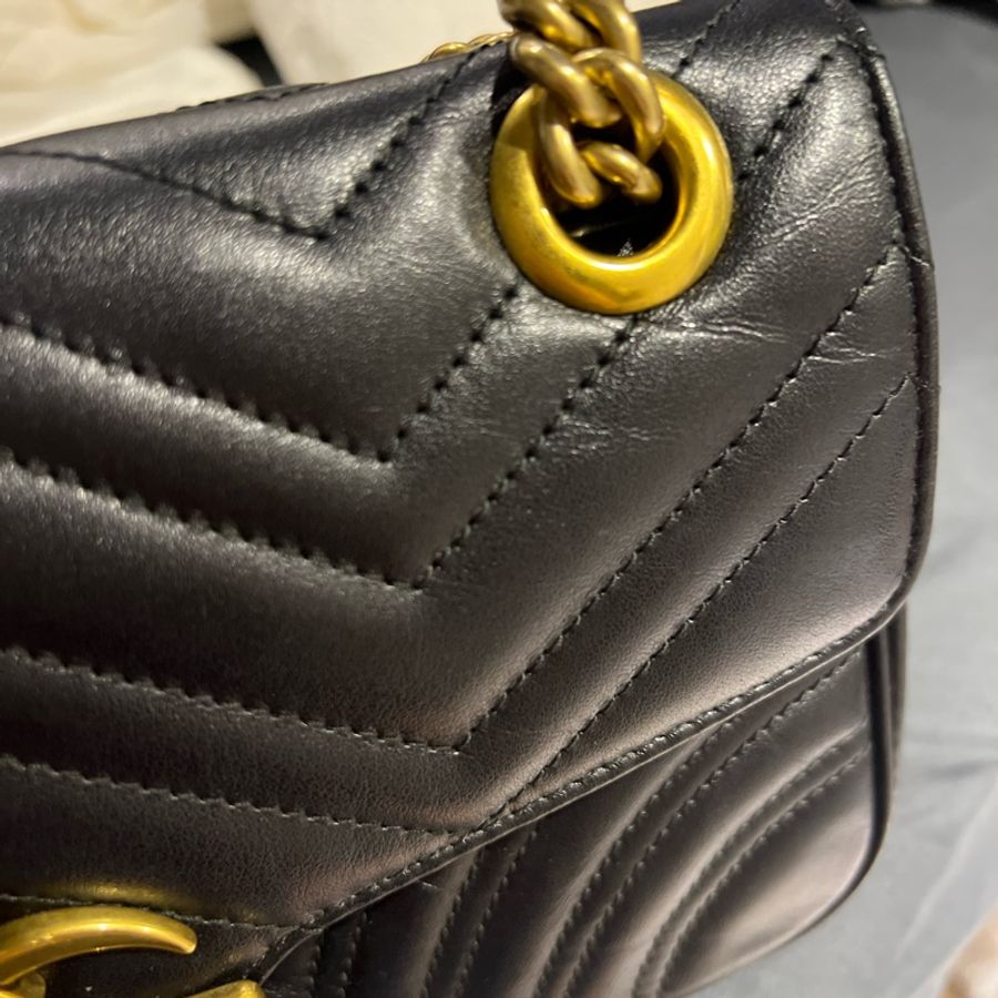 Gucci Marmont 系列 26cmx12cm GG仿舊金扣 (🇮🇹義大利本店親自購入保證真品）-15