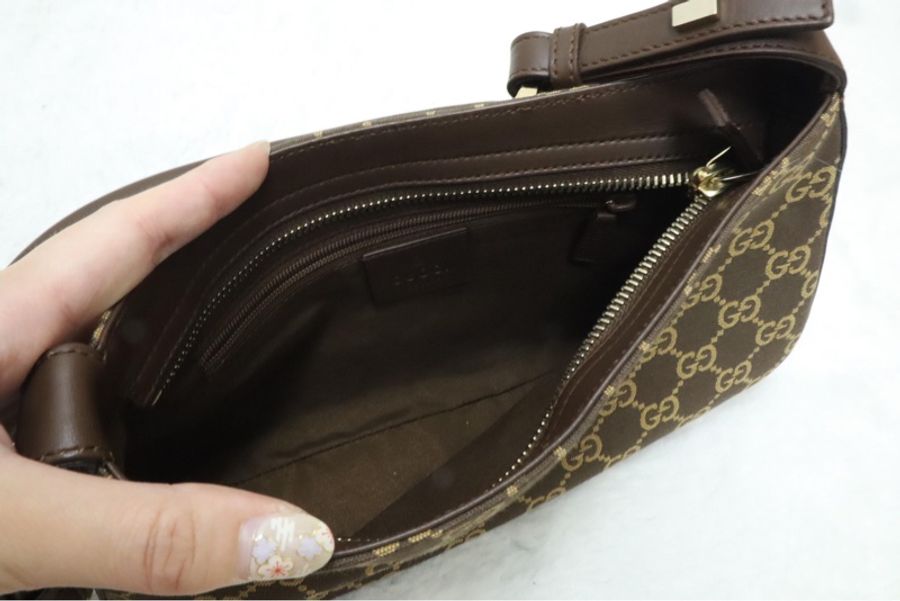 Gucci老花咖啡色shoulder bag🤎-8